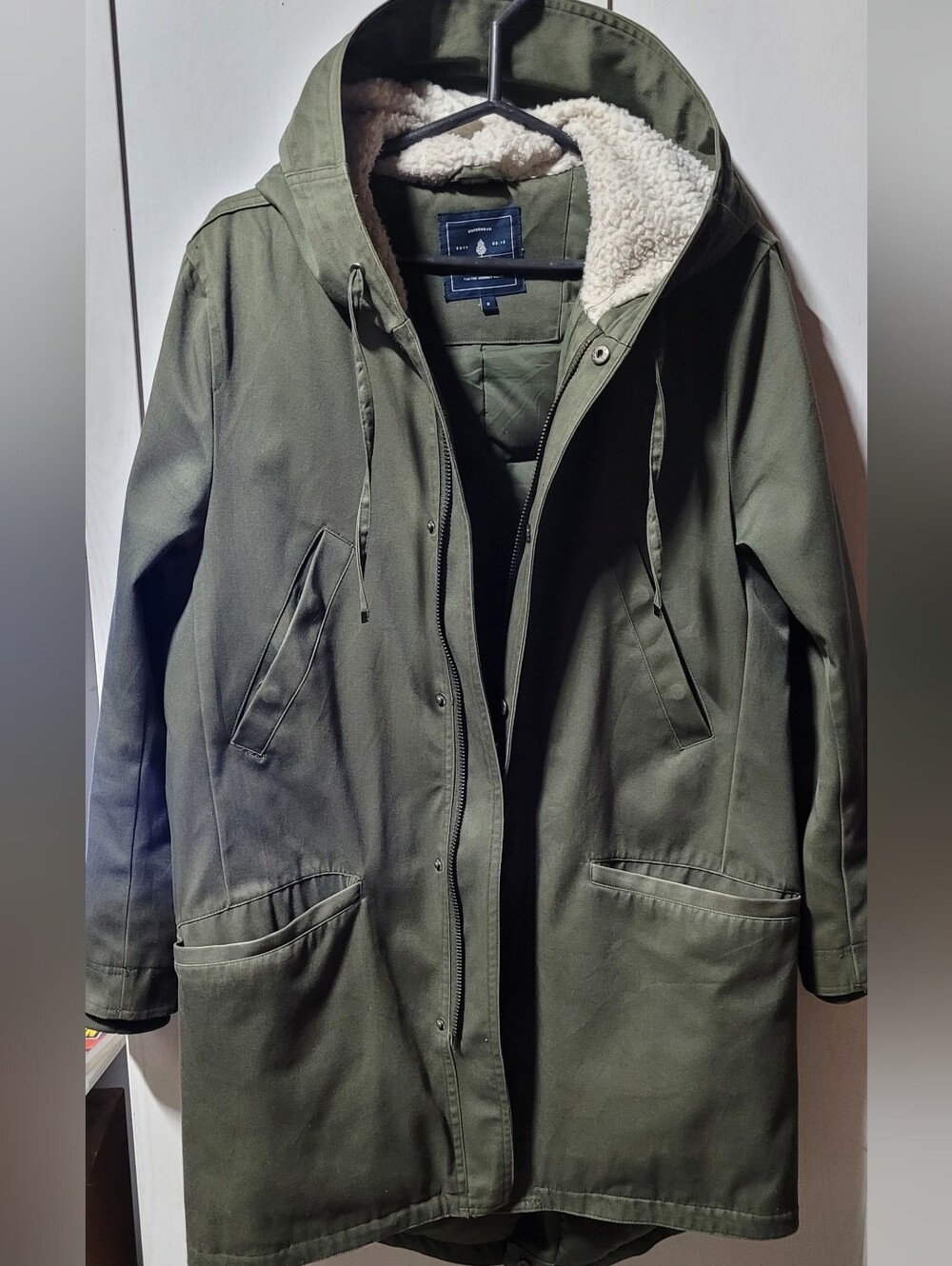 Frank and Oak Women's Down-Filled Winter Parka - Olive Green - Size S